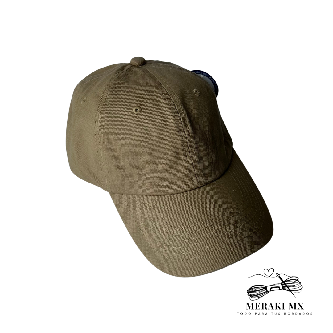 Gorra beige de algodón