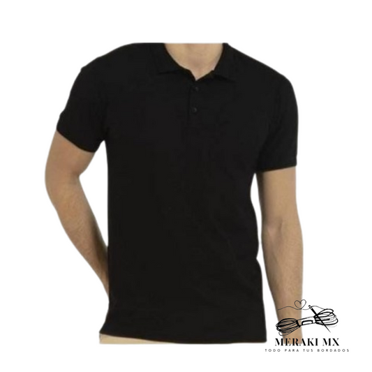 Playera tipo polo color negro para caballero- chica